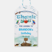 オフィシャルに、釣りに行こう、幼い漁師のパーティー ギフトタグ (裏面)