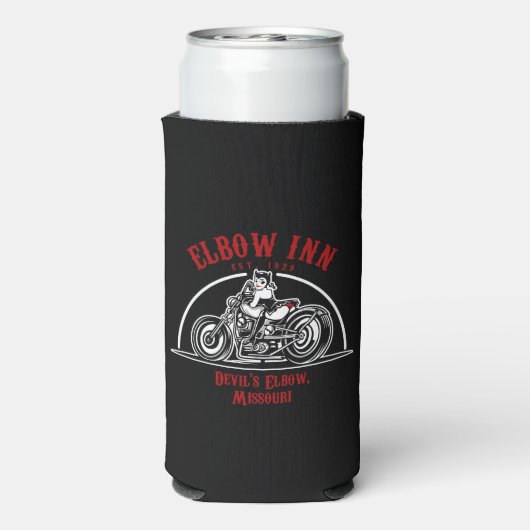 オフィシャルエルボイン®バイクもしくは自転車に乗る人ルーシースリムクーラーボックス スリム缶クーラー (Seltzer裏面)