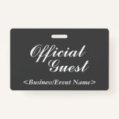 「オフィシャルエレガント・ゲスト」バッジ バッジ (裏面)