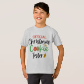 オフィシャルクッキーテスターおもしろいトドラークリスマス Tシャツ (正面フル)