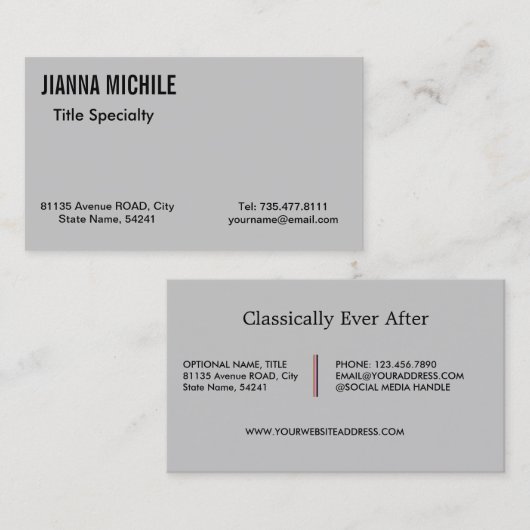 オフィシャルグレー 名刺 (正面/裏面)