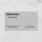 オフィシャルグレー 名刺 (正面)