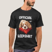 オフィシャルコッカースパニエル犬スリープシャツかわいい犬の恋人 Tシャツ (正面)