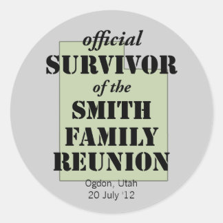 オフィシャルサバイバー（緑） ラウンドシール