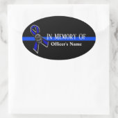 オフィシャルサポート警察バンパーステッカーのメモリ内 楕円形シール (バッグ)