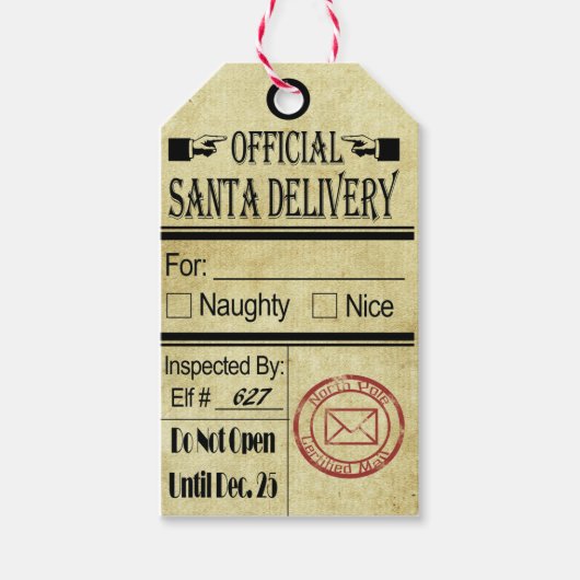 オフィシャルサンタデリバリラベルクリスマいけなニース ギフトタグ (正面)