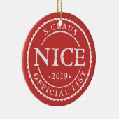 オフィシャルサンタニースリストホリデークリスマス セラミックオーナメント (右)