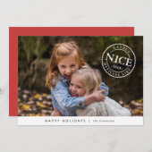 オフィシャルサンタニースリストホリデーフォトカード シーズンカード (正面/裏面)