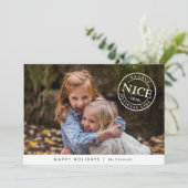 オフィシャルサンタニースリストホリデーフォトカード シーズンカード (スタンド正面)