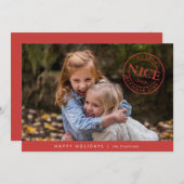 オフィシャルサンタニースリストホリデーフォトカード シーズンカード (正面/裏面)