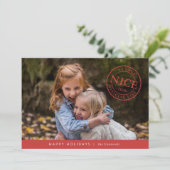 オフィシャルサンタニースリストホリデーフォトカード シーズンカード (スタンド正面)