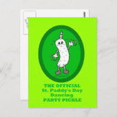 オフィシャルセントパトリックの日踊りパーティーピクル ポストカード (正面/裏面)