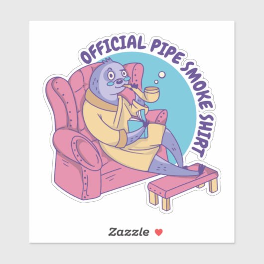 オフィシャルパイプの煙シャツスロース読アニマル シール (シート)