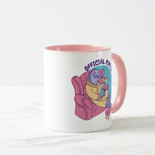 オフィシャルパイプの煙シャツスロース読アニマル マグカップ (正面右)