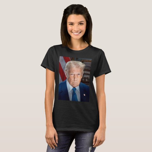 オフィシャルホワイトハウスポートレートドナルドJトランプ2025 Tシャツ (正面フル)