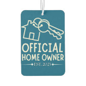 オフィシャルホームオーナーベスト。2025最初誇りを持ったのタイマー カーエアーフレッシュナー (裏面)