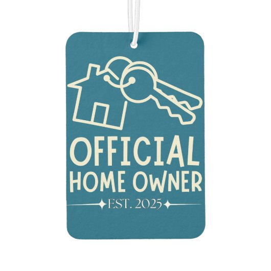 オフィシャルホームオーナーベスト。2025最初誇りを持ったのタイマー カーエアーフレッシュナー (裏面)