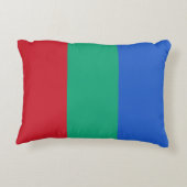 オフィシャルレッドグリーンブルー火星国旗Tricolor アクセントクッション (裏面)