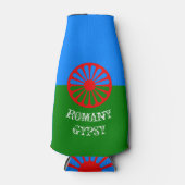 オフィシャルロマニジプシー国旗の記号ボトルクール ボトルクーラー (正面)