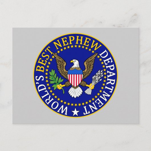 オフィシャルワールド最高のの甥の部署名 ポストカード (正面)