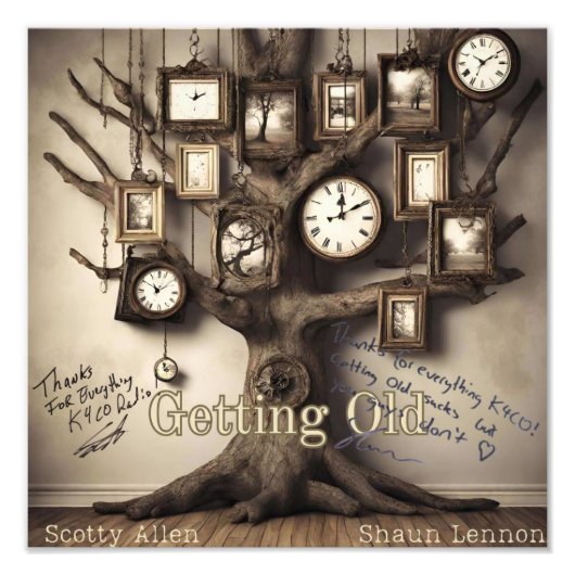 オフィシャル署名済み「Getting Old」アルバムカバー フォトプリント (正面)
