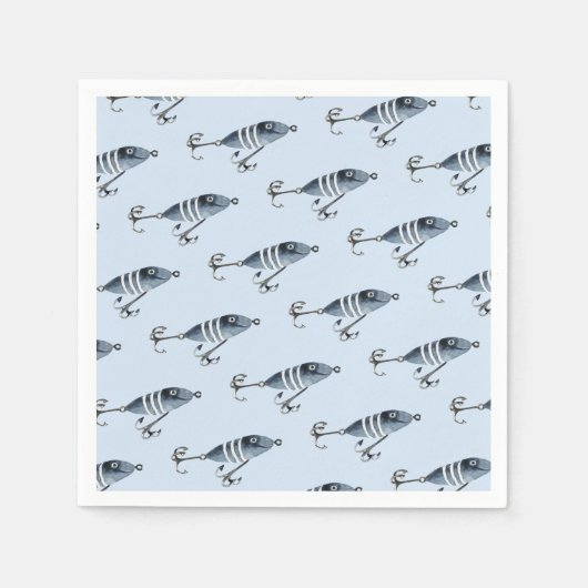 オフィシャル魚釣りボーイ誕生日 スタンダードカクテルナプキン (正面)