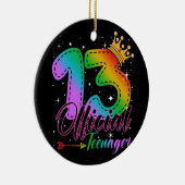 オフィシャル10代の若者インレインボーカラー13誕生日 セラミックオーナメント (右)
