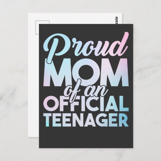 オフィシャル10代の若者マザー誇りを持った10代の若者マム ポストカード (正面/裏面)