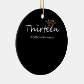 オフィシャル10代の誕生日おもしろい10代の若者ガール セラミックオーナメント (右)