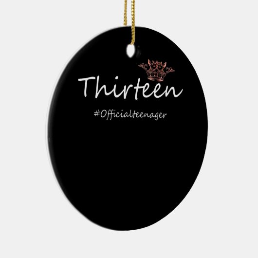 オフィシャル10代の誕生日おもしろい10代の若者ガール セラミックオーナメント (右)