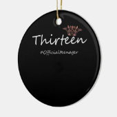 オフィシャル10代の誕生日おもしろい10代の若者ガール セラミックオーナメント (左)