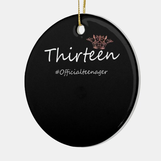 オフィシャル10代の誕生日おもしろい10代の若者ガール セラミックオーナメント (左)