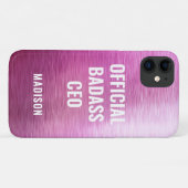 オフィシャル バッドass CEO シック メタリック パープル 名前 Case-Mate iPhoneケース (裏面(横))