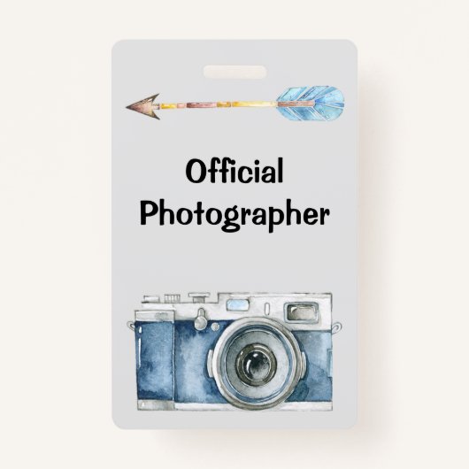 オフィシャル・フォトグラファーヴィンテージ・カメラ バッジ (正面)