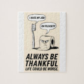 オフィスおもしろいユーモア:歯ブラシとトイレ紙アート ジグソーパズル (縦)