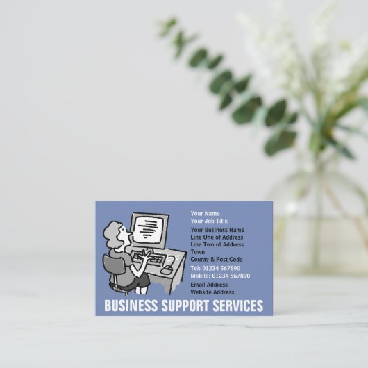 オフィスおよびビジネスサポートサービス 名刺 (スタンド正面)