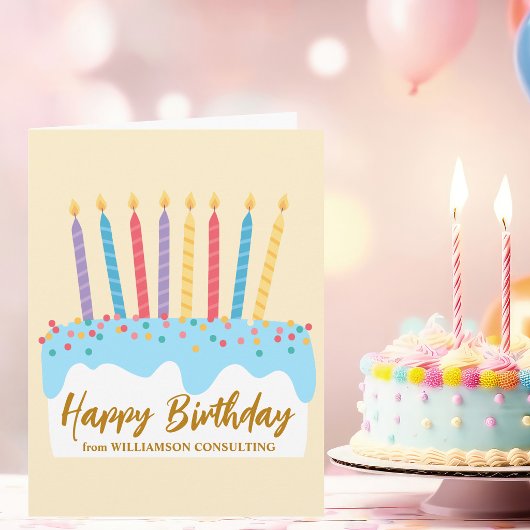 オフィスから 誕生日おめでとう カスタムケーキ 大 カード