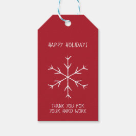 オフィスでの休暇のためのスノーフレーク・ギフトラベル ギフトタグ