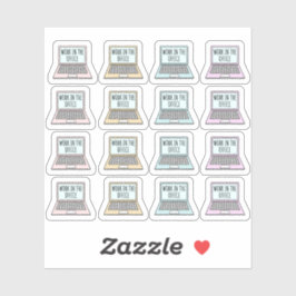 オフィスでの作業リマインダー作業日プランナー シール