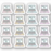 オフィスでの作業リマインダー作業日プランナー シール (正面)