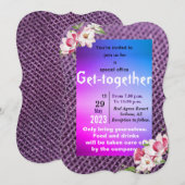 オフィスでの集まりのお誘い 招待状 (正面/裏面)