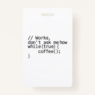 オフィスで休暇とコーヒーを飲む必要がある バッジ