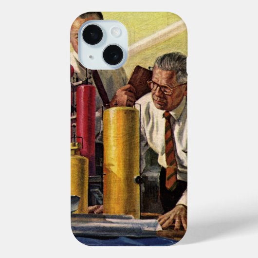 オフィスで働く建築家たち、レトロなビジネス Case-Mate iPhoneケース (裏面)