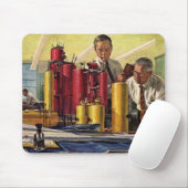 オフィスで働く建築家たち、ヴィンテージ ビジネス マウスパッド (マウス)