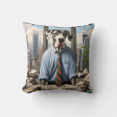 オフィスで大きな平凡なビジネスマン クッション (正面)