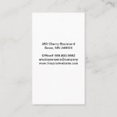 オフィスで微笑む若い女性医師 名刺 (裏面)