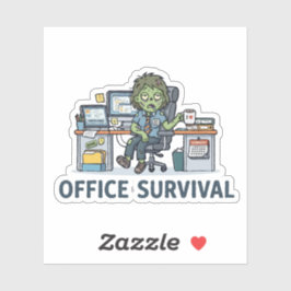 オフィスで生き残るゾンビ "Survie Au Bureau" 面白い仕事 シール