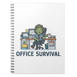 オフィスで生き残れ "Survie Au Bureau" 面白い仕事のユーモア ノートブック