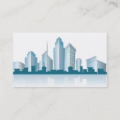 オフィスとの一般的な都市スカイラインおよびタワーおよびs 名刺 (裏面)