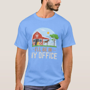 オフィスにいます 農場 馬 馬術 馬 R Tシャツ